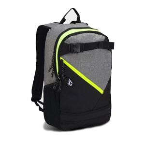 Volcom Gray and Neon Yellow Accent Backpack